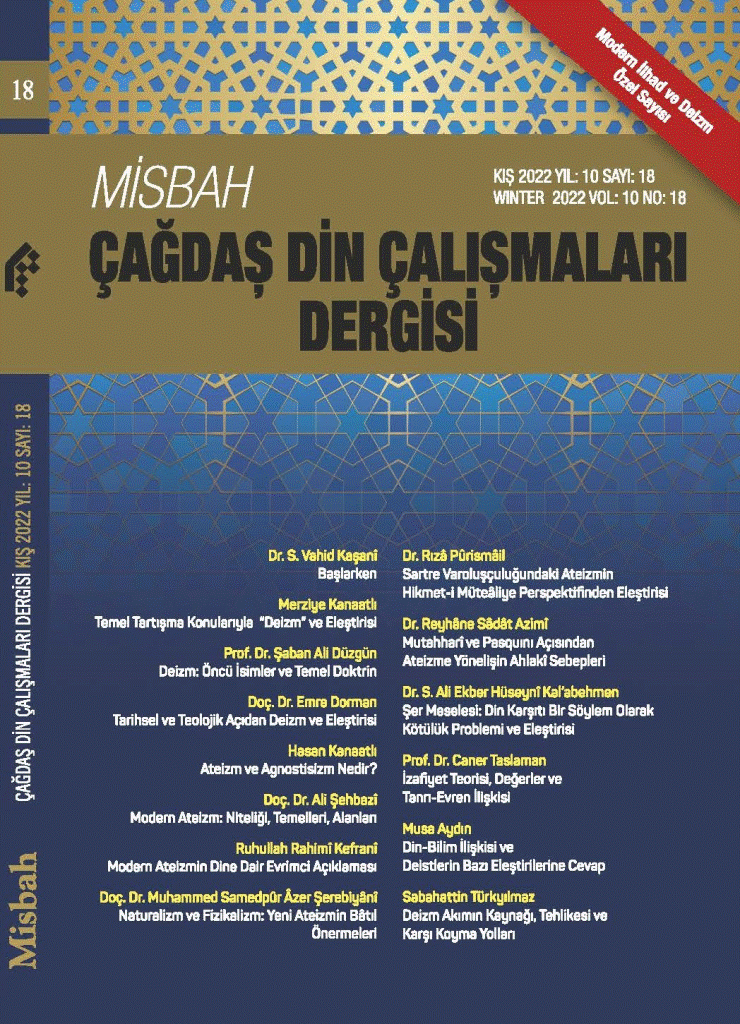 MİSBAH Çağdaş Din Çalışmaları Dergisi - Summer  and Autumn 2016, Volume 5 - Number 11