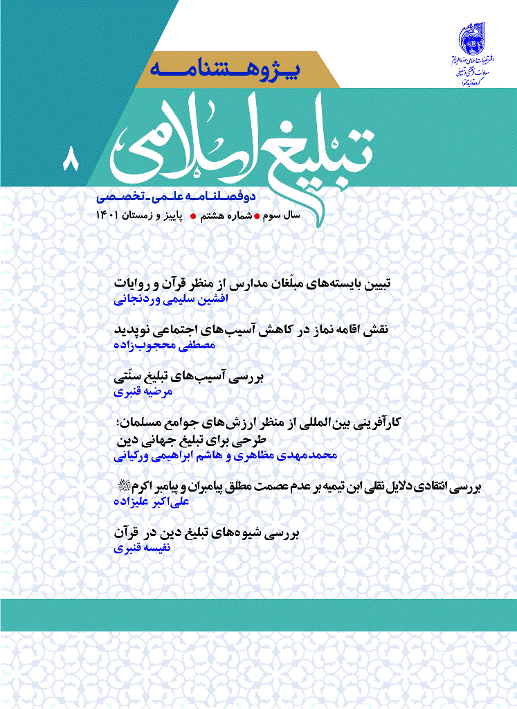 پژوهشنامه تبلیغ اسلامی - بهار و تابستان 1401 -  شماره 8
