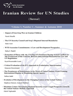 Iranian Review for UN Studies - Summer  and Autumn 2019, Volume 2 - Number 3
