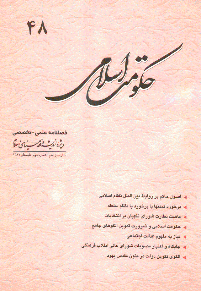 حکومت اسلامی - تابستان 1387 - شماره 48